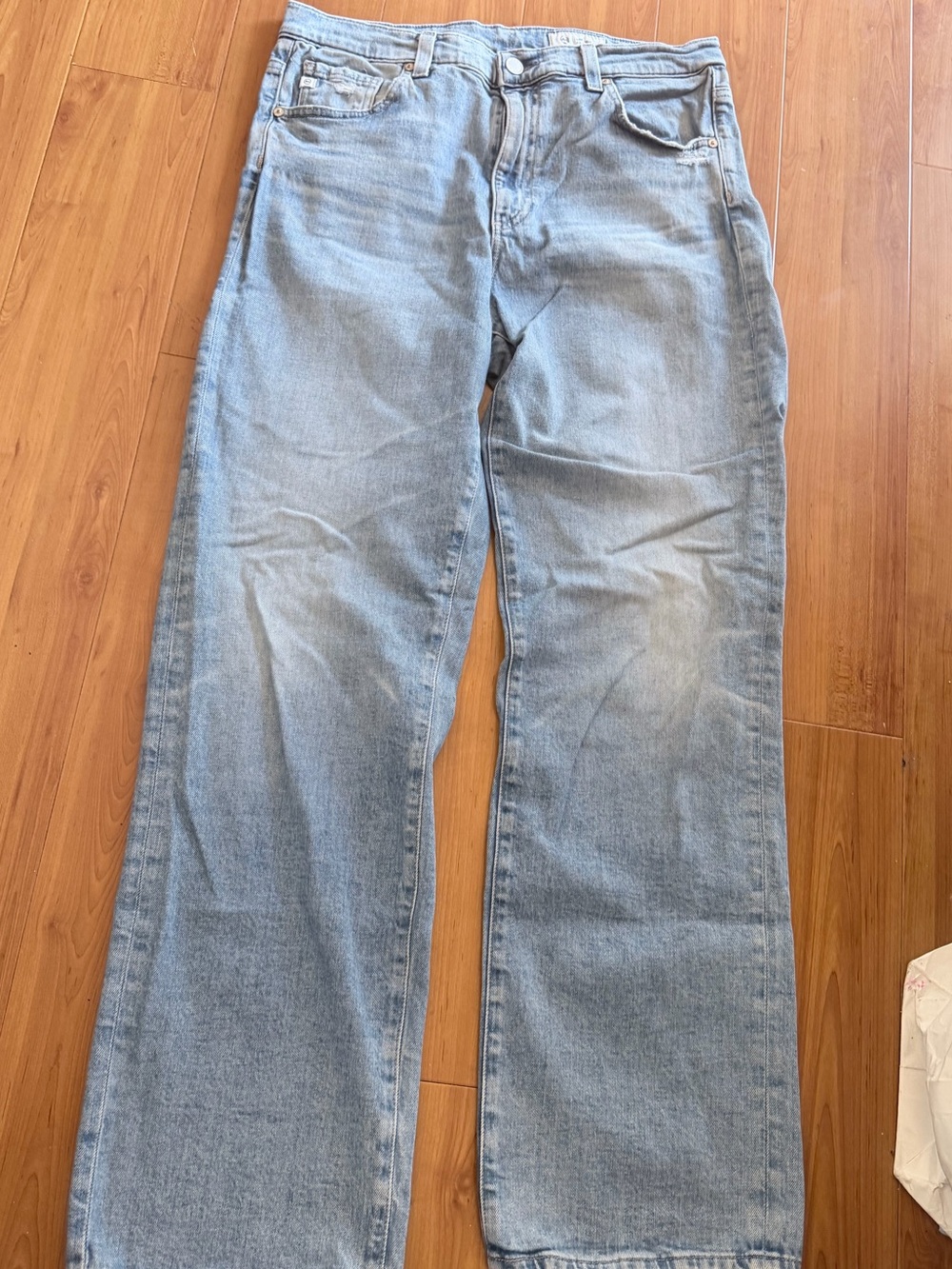 AG Adriano Goldschmied Light Wash Straight Leg Jeans